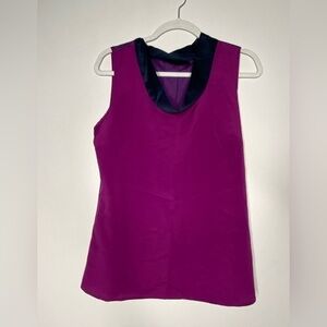 The Limited Multicolor Scoop Neck Satin Finish Sleeveless Blouse Top